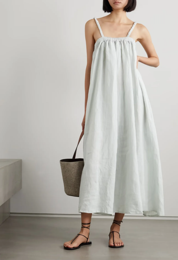 Đầm linen suông6