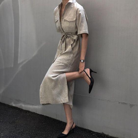 mẫu đầm linen đẹp2