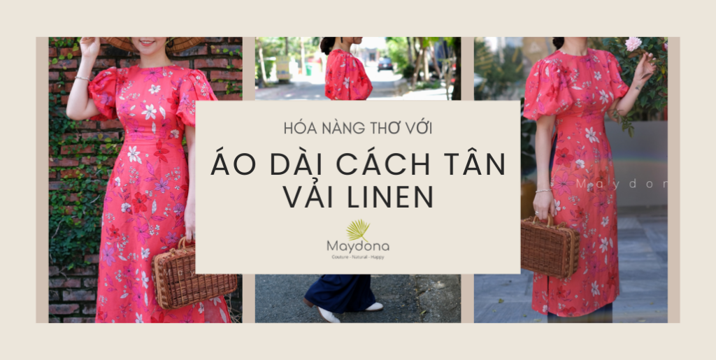 áo dài cách tân vải linen