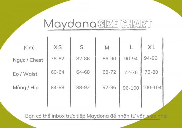 Maydona size chart