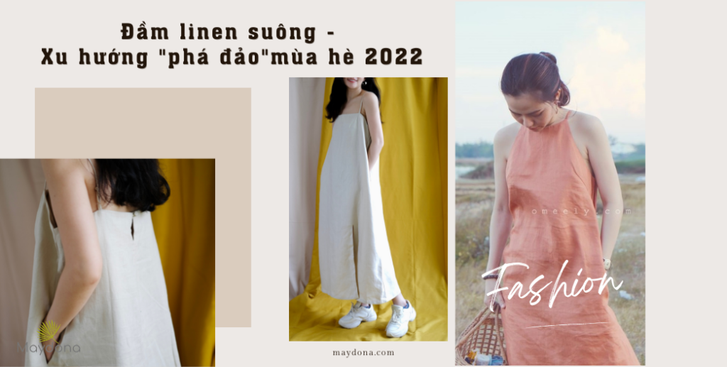 Đầm linen suông