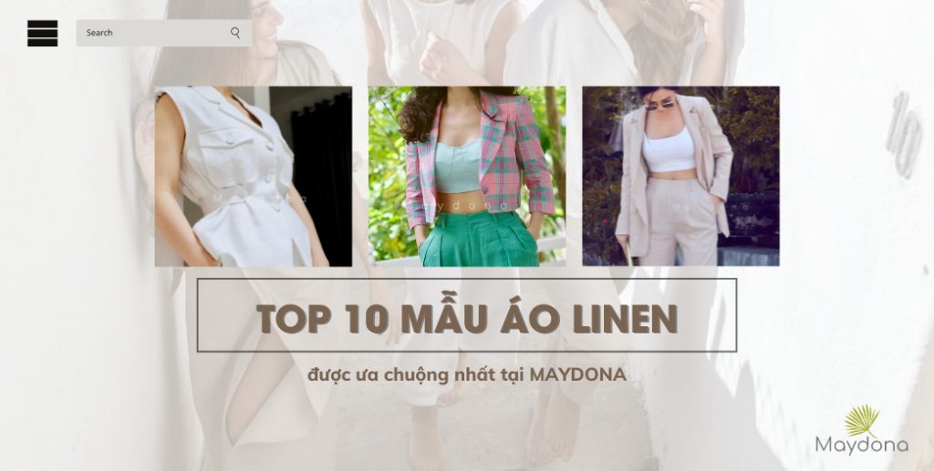 mẫu áo linen