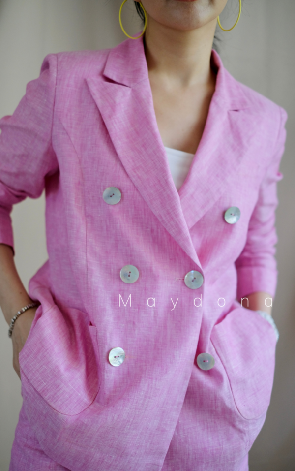 Áo khoác blazer linen 1