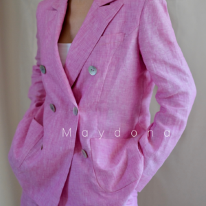 Áo khoác blazer linen 4