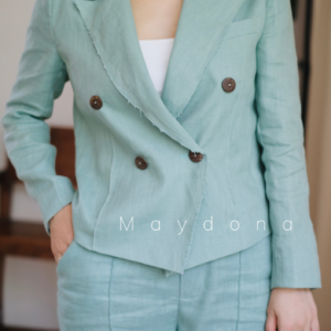 Áo khoác blazer linen 2