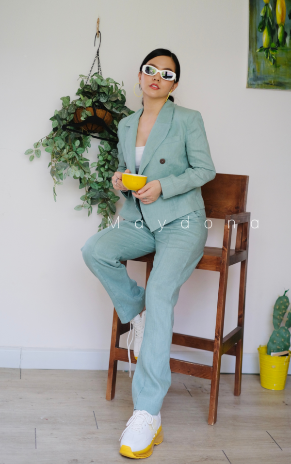 Áo khoác blazer linen 3