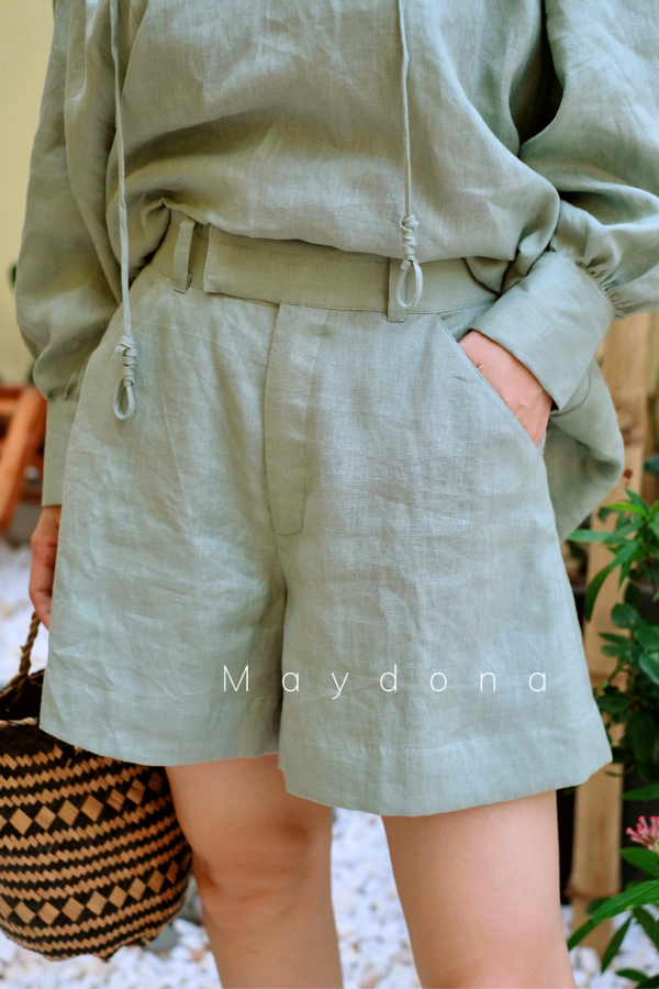 quần short linen túi chéo